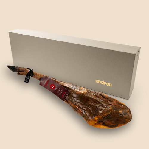 Jambon de glace 100% ibérique 6.5 kg en boîte cadeau - Jambons Andreu