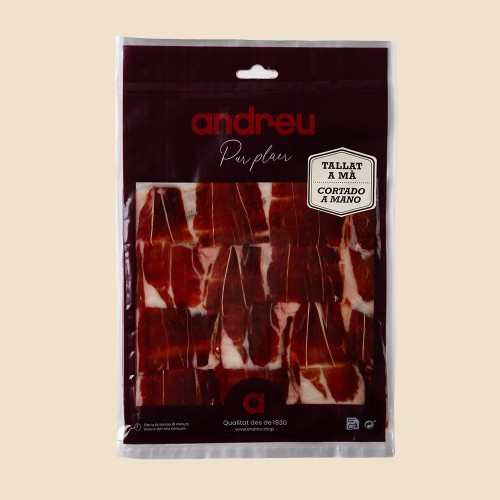 Jamón ibérico cortado y envasado 100% ibérico - Jamones Andreu
