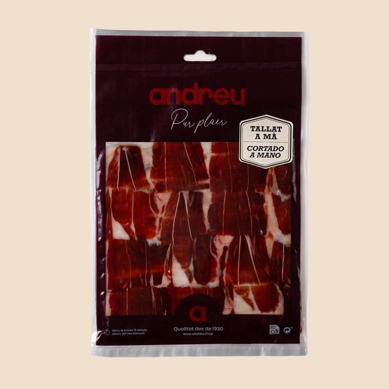 Jambon ibérique coupé et emballé 100% ibérique - Jambon Andreu