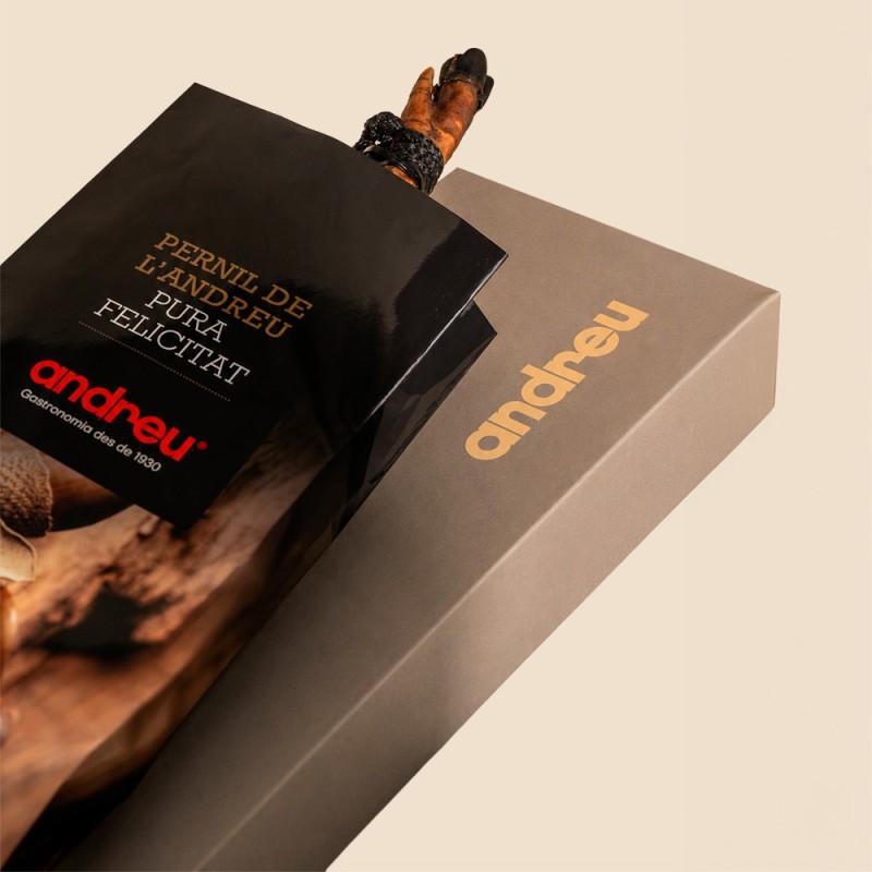Jambon de glace 100% ibérique 7 kg Coffre cadeau - Jambons Andreu