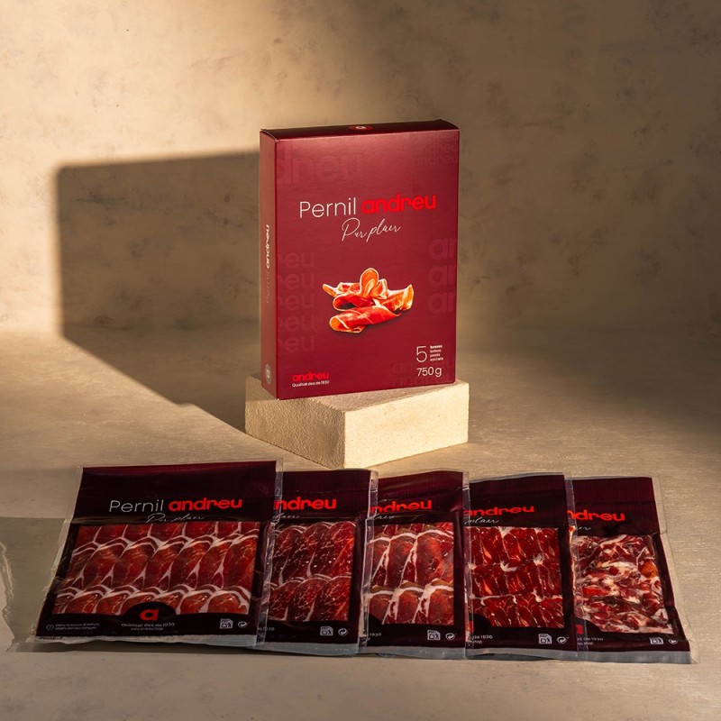 Lote con Cata de Paleta Andreu 750 g de Paletilla Ibérica de Bellota