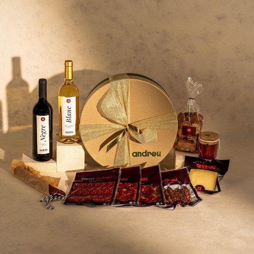 Lote con Embutidos Ibéricos, Queso y Vino | Jamones Andreu
