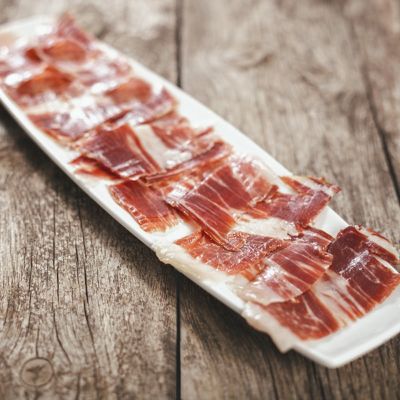Bellota 100% Iberian ham cut by hand, a truly exceptional pleasure, 80 g